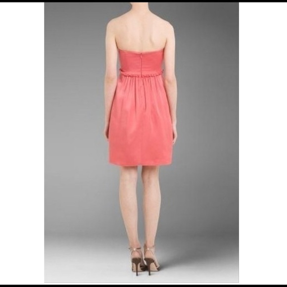 Y2K BCBGMAXAZRIA 2000s Style Dark Watermelon strapless Dress - Picture 2 of 9